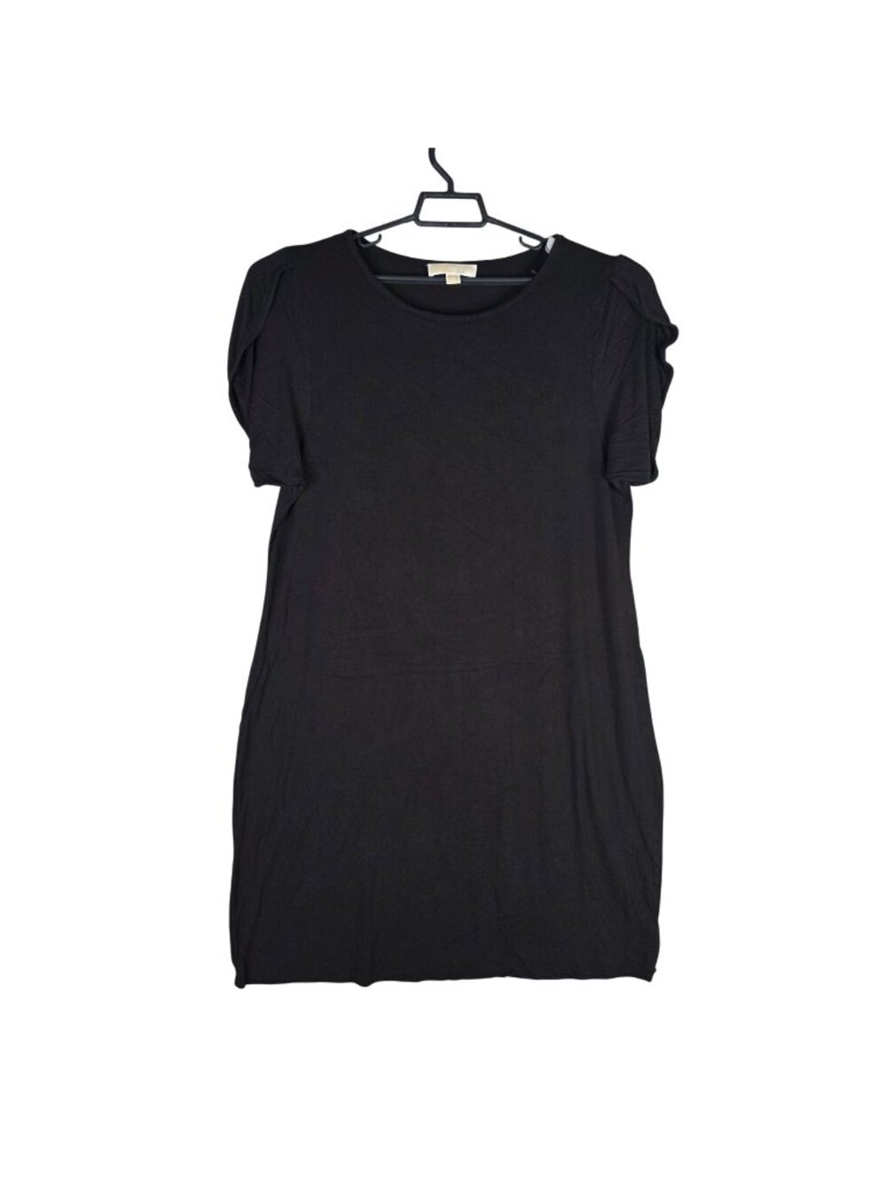 Womens Michael Kors Black Short Sleeve Stretch Knit Dress Viscose Stretch XL